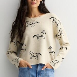 Chelsea and Theodore horse sweater
